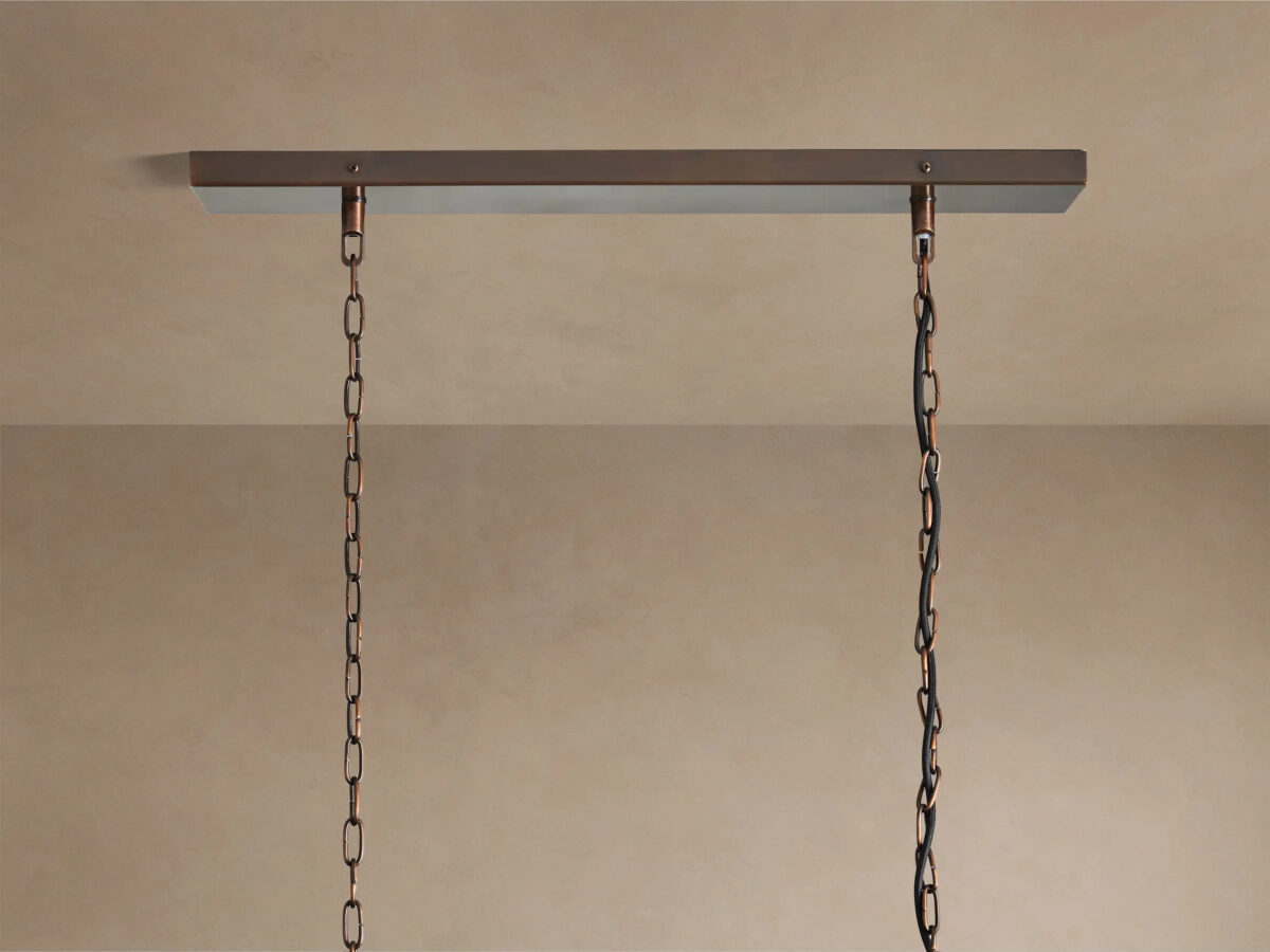 GV Laila 70 Inch Rectangular Copper Chandelier - Image 4