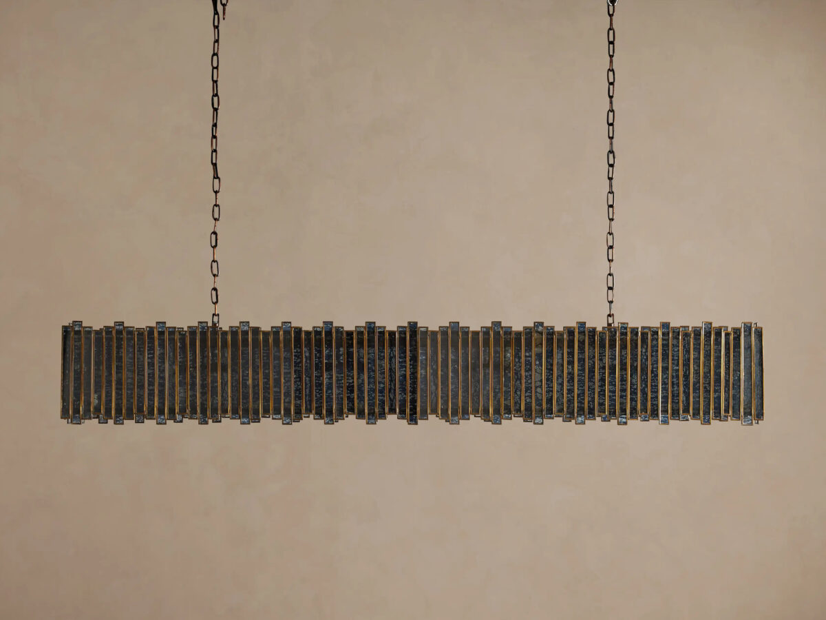 GV Laila 70 Inch Rectangular Copper Chandelier - Image 2