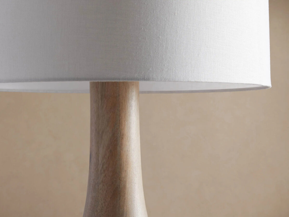GV Briar Wood Floor Lamp in Natural with Linen Shade - Image 3
