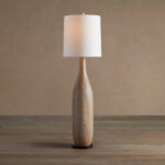 GV Briar Wood Floor Lamp in Natural with Linen Shade