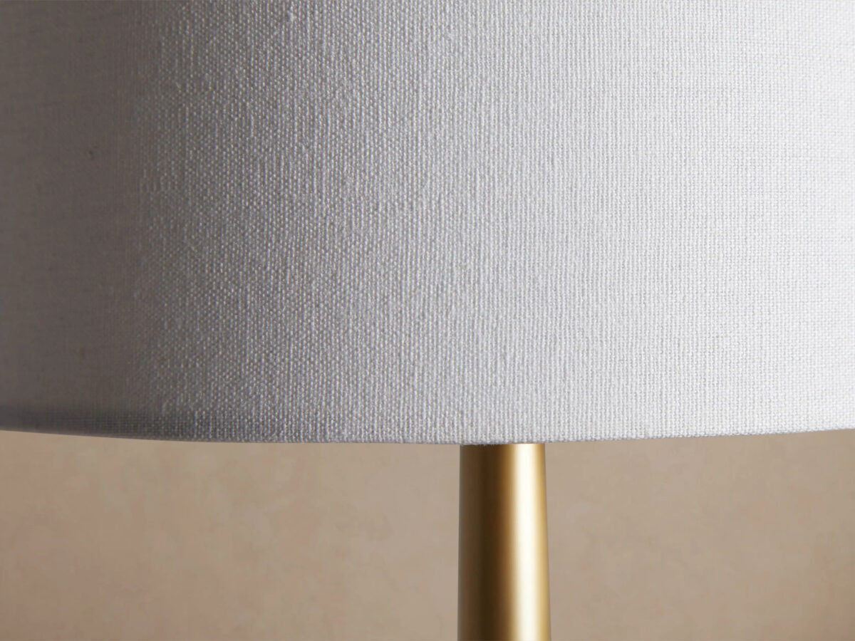 GV Lancia Brass Floor Lamp with Linen Shade - Image 3