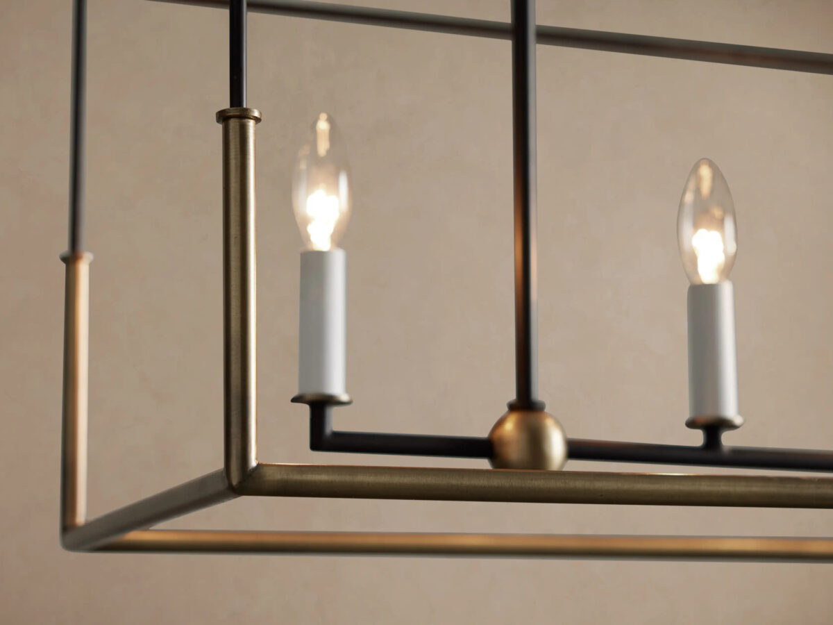 GV Holt 55 Inch Iron Linear Light Chandelier - Image 3