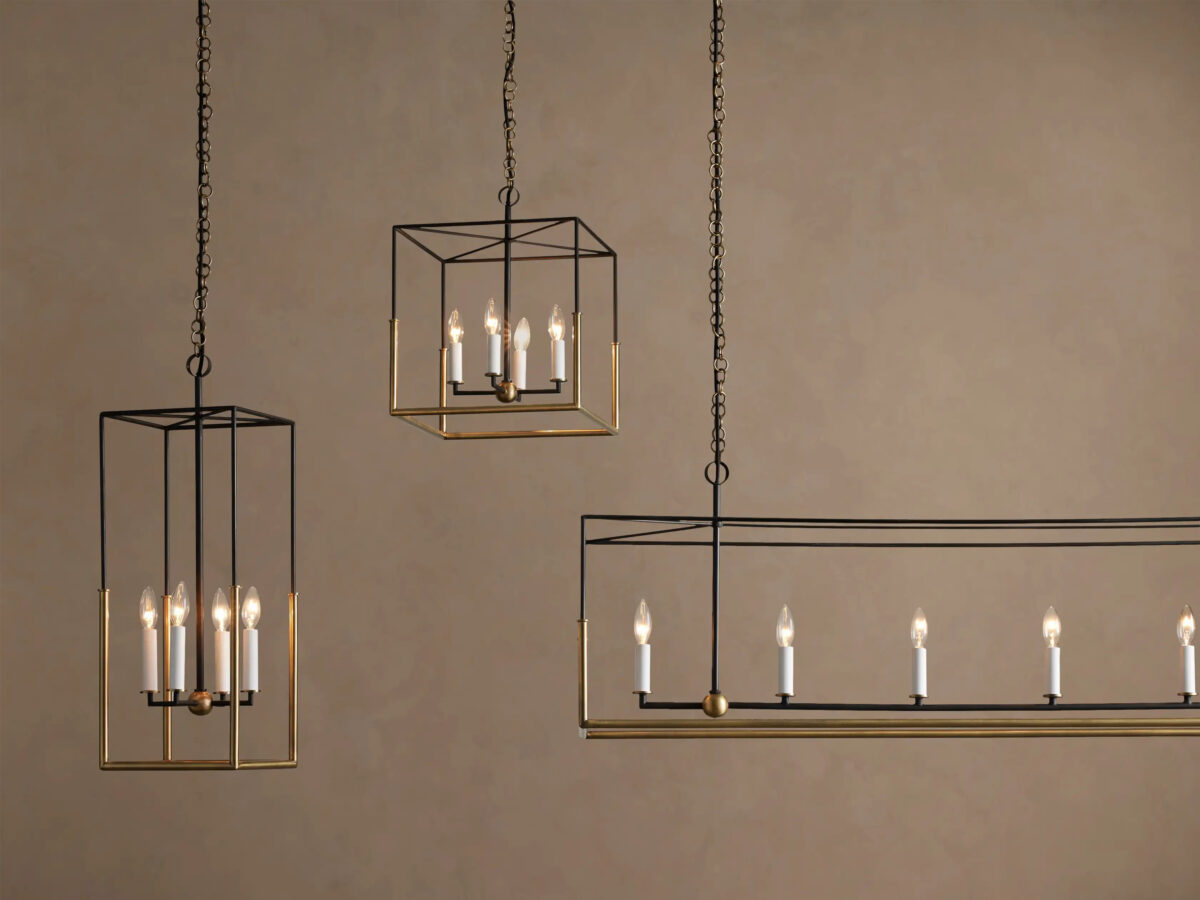 GV Holt 55 Inch Iron Linear Light Chandelier - Image 5