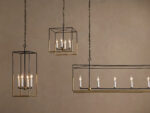 GV Holt 55 Inch Iron Linear Light Chandelier - Image 5