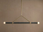 GV Randall Modern Leather Light Two Globe Pendant