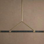GV Randall Modern Leather Light Two Globe Pendant