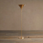 GV Brass Tulip Lamp Tultz Burnished Iron Floor Lamp
