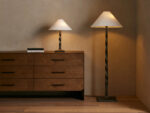 GV Jayne Pewter Floor Lamp with Linen Shade - Image 2