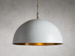 GV Brass Dome Pendant in White 36 Inch