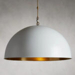 GV Brass Dome Pendant in White 36 Inch
