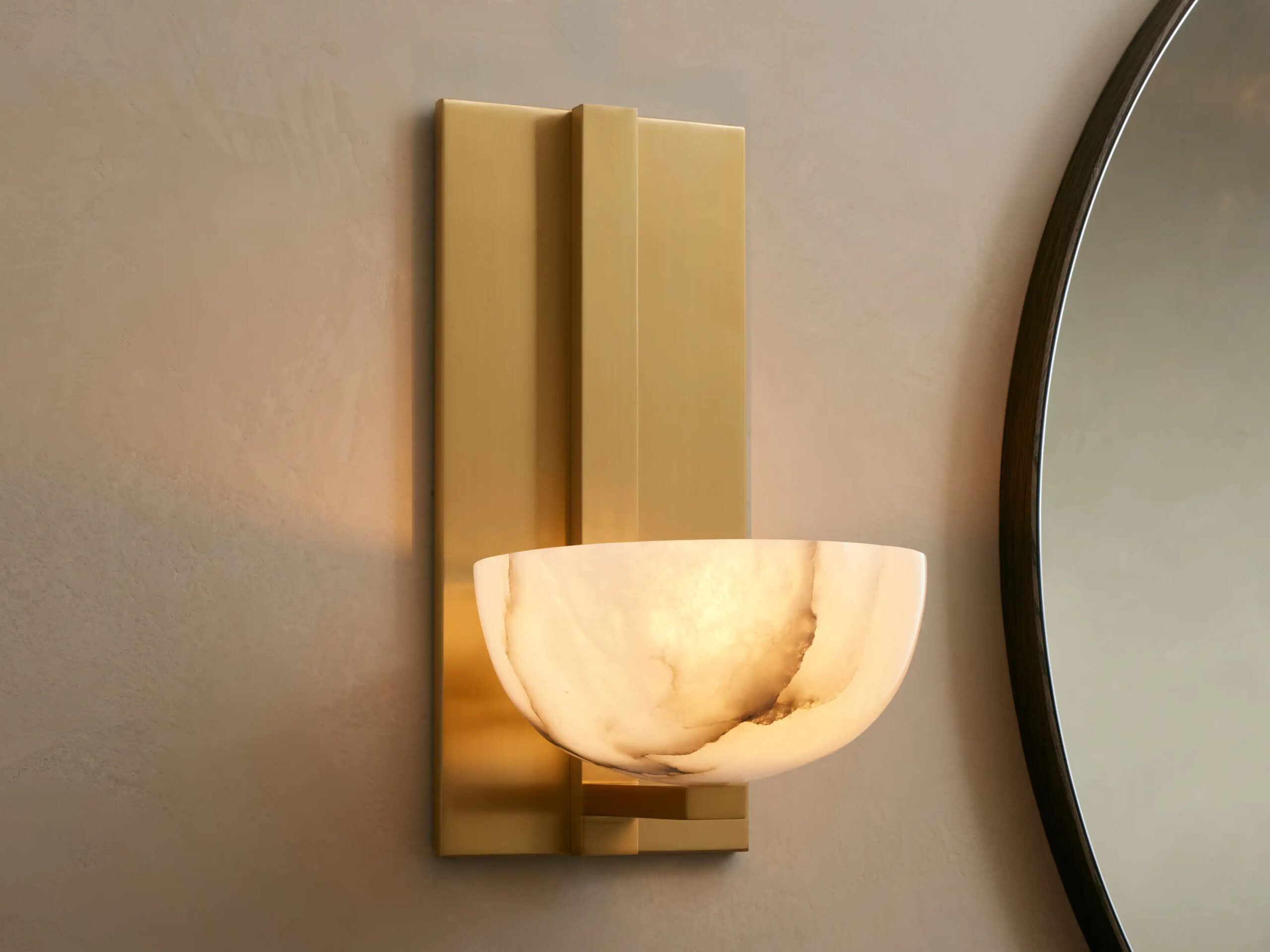 663507H321_FF250902 GV Belmira Alabaster Sconce - Image 1