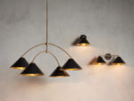 GV Arno Brass Modern Sconce in Matte Black - Image 4