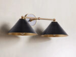 GV Arno Brass Modern Sconce in Matte Black - Image 2