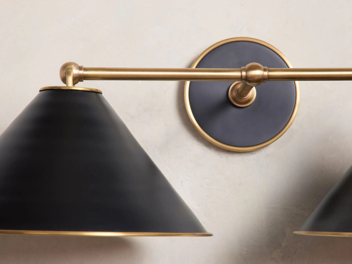 GV Arno Brass Modern Sconce in Matte Black - Image 3