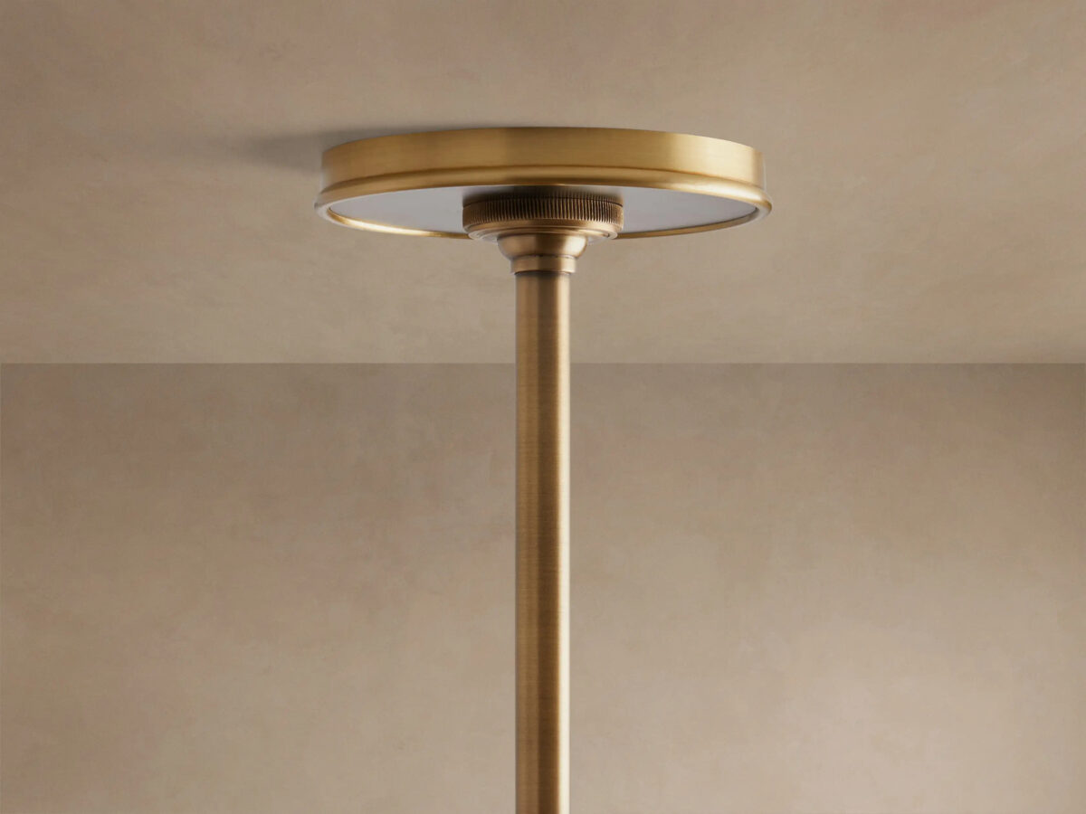 GV Linear Brass Light Black 3 Light Chandelier - Image 4