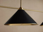 GV Linear Brass Light Black 3 Light Chandelier - Image 3