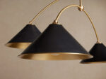 GV Brass Chandelier Arno Round Black 4 Light Fixture - Image 3