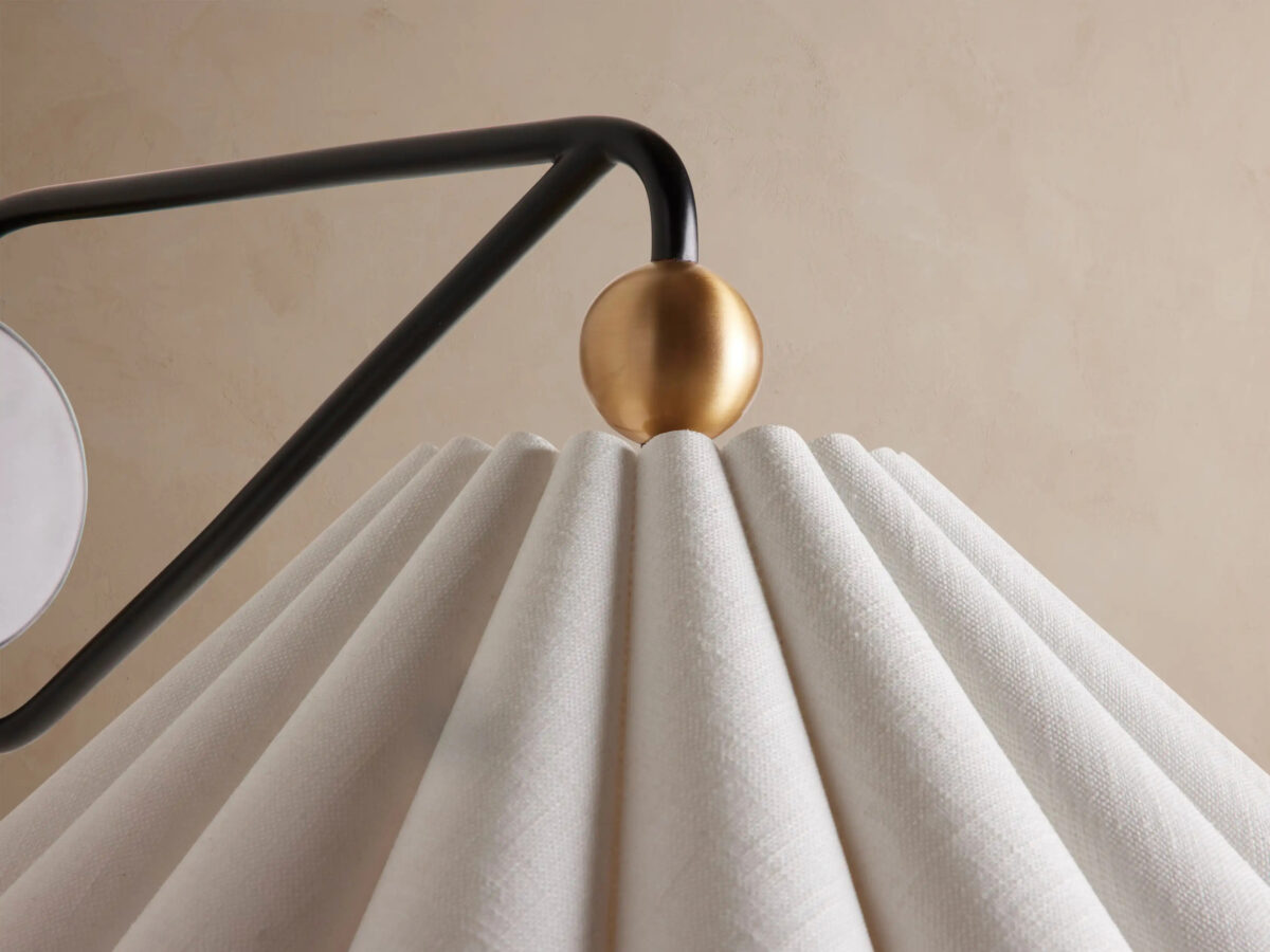 GV Haylen Brass Linen Sconce - Image 3