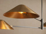 GV Brass MCM Chandelier 4 Light Linear - Image 3
