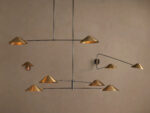 GV Brass MCM Chandelier 4 Light Linear - Image 6