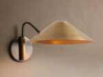 GV Antique Brass Sconce with Cone Shade