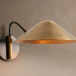 GV Antique Brass Sconce with Cone Shade