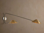 GV Brass Arm Sconce Long Arm Double Wall Light