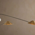 GV Brass Arm Sconce Long Arm Double Wall Light