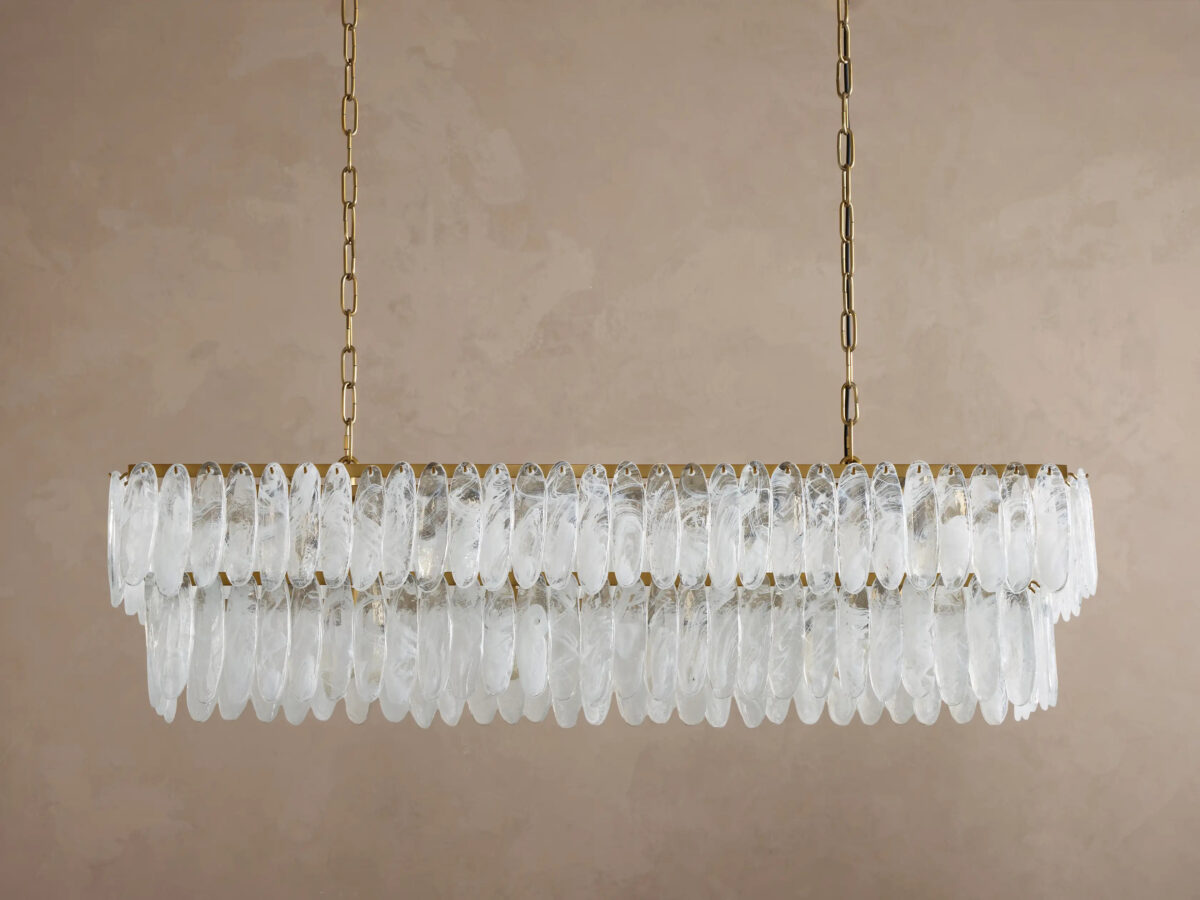 GV Verna Glass Linear Light Chandelier - Image 2