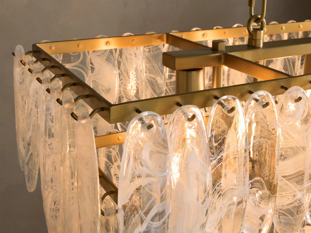 GV Verna Glass Linear Light Chandelier - Image 4