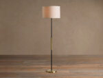 GV Modern Brass Lamp with Linen Shade