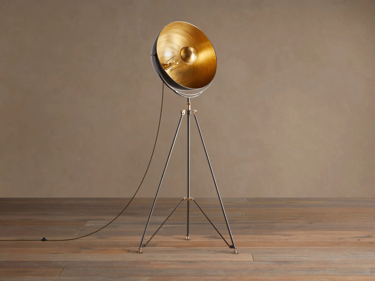 GV Retro Brass Lamp Tripod Floor Lamp in Bronze - Image 2