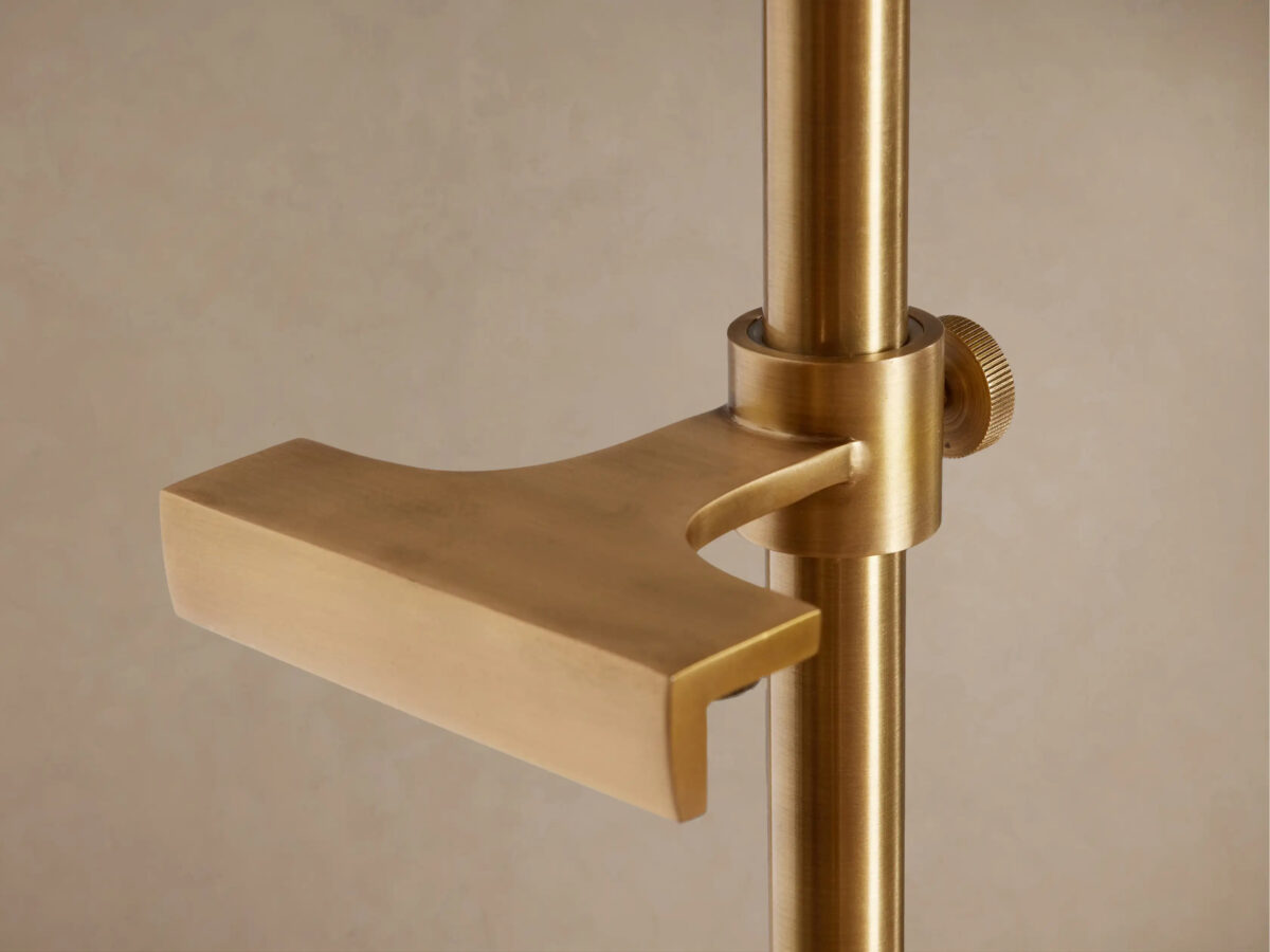 GV Jaxtyn Brass Floor Lamp with Art Display - Image 3