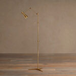 GV Jaxtyn Brass Floor Lamp with Art Display