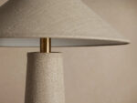 GV Ombra Linen Floor Lamp with Teak and Brass Accents - Image 6