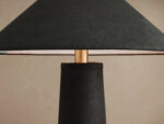 GV Ombra Linen Floor Lamp with Teak and Brass Accents - Image 9