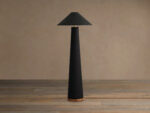 GV Ombra Linen Floor Lamp with Teak and Brass Accents - Image 8