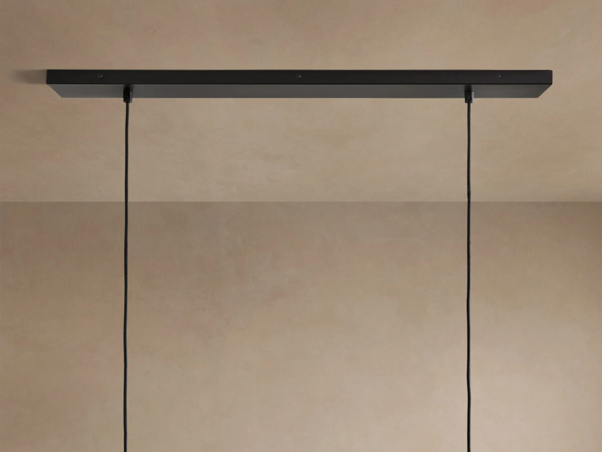 GV Lena 47 Inch Wood Linear Chandelier with Mirrored Glass - Image 4