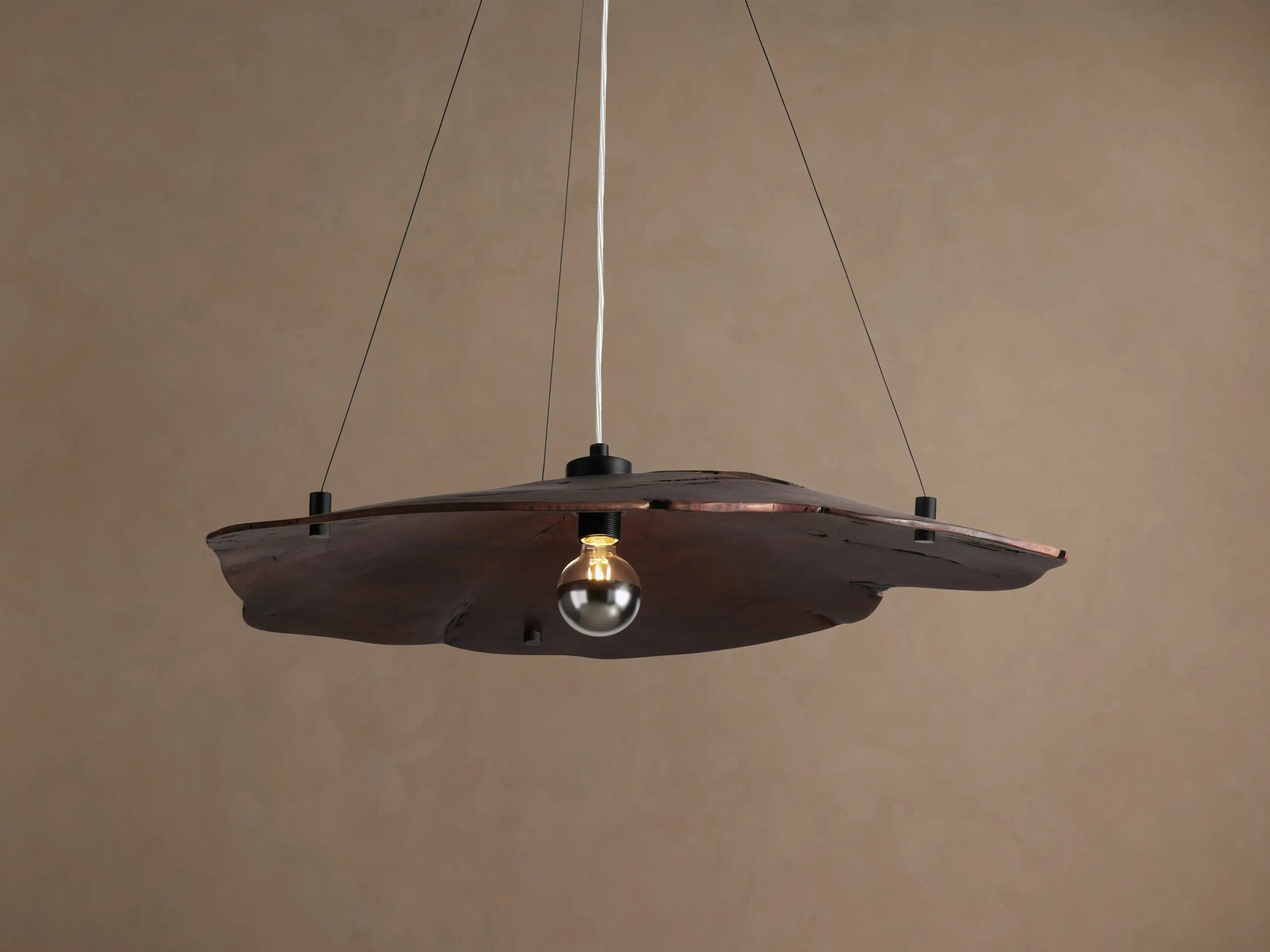 663899H134KT_BEX260112 GV Wood Chandelier Arruga Dome Pendant Light - Image 1