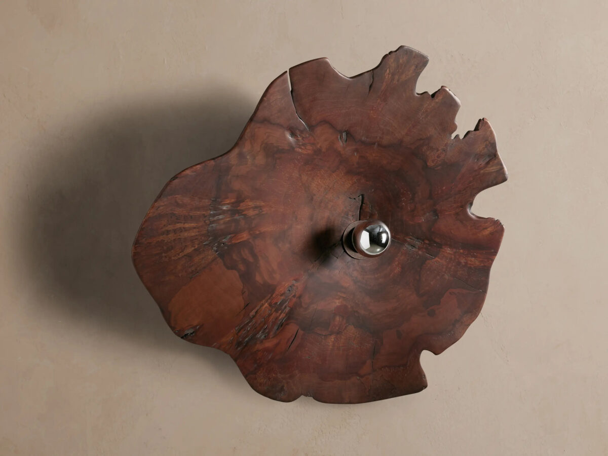 GV Organic Wood Sconce with Natural Milpa Wood Dome - Image 11