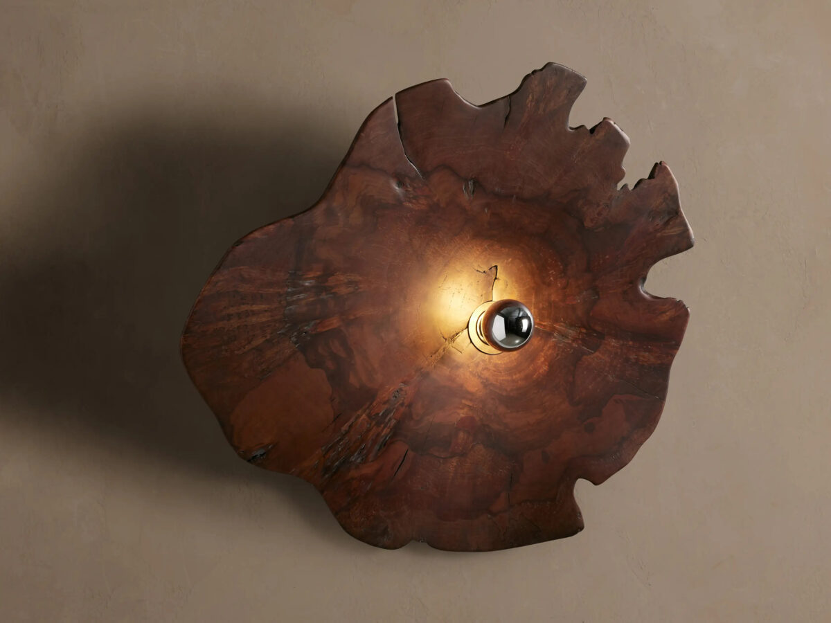 GV Organic Wood Sconce with Natural Milpa Wood Dome - Image 10