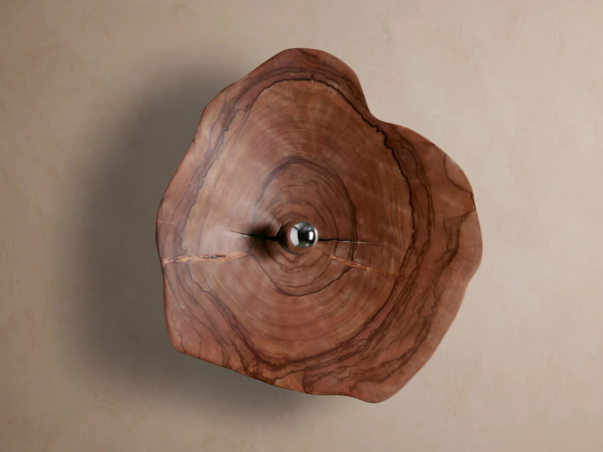 GV Organic Wood Sconce with Natural Milpa Wood Dome - Image 2
