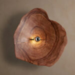 GV Organic Wood Sconce with Natural Milpa Wood Dome
