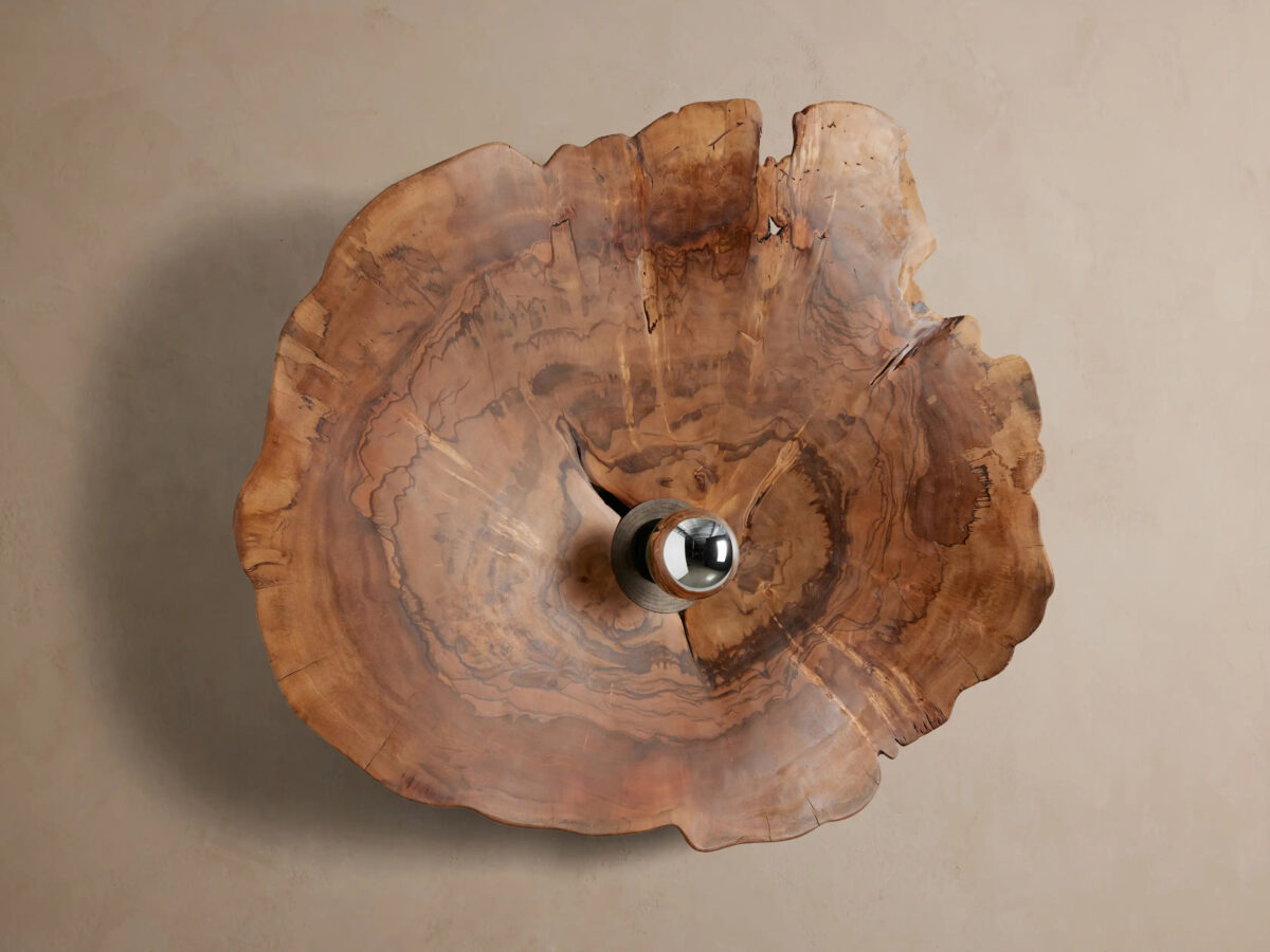 GV Organic Wood Sconce with Natural Milpa Wood Dome - Image 5