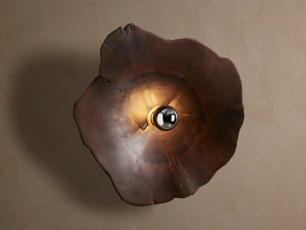 GV Organic Wood Sconce with Natural Milpa Wood Dome - Image 16