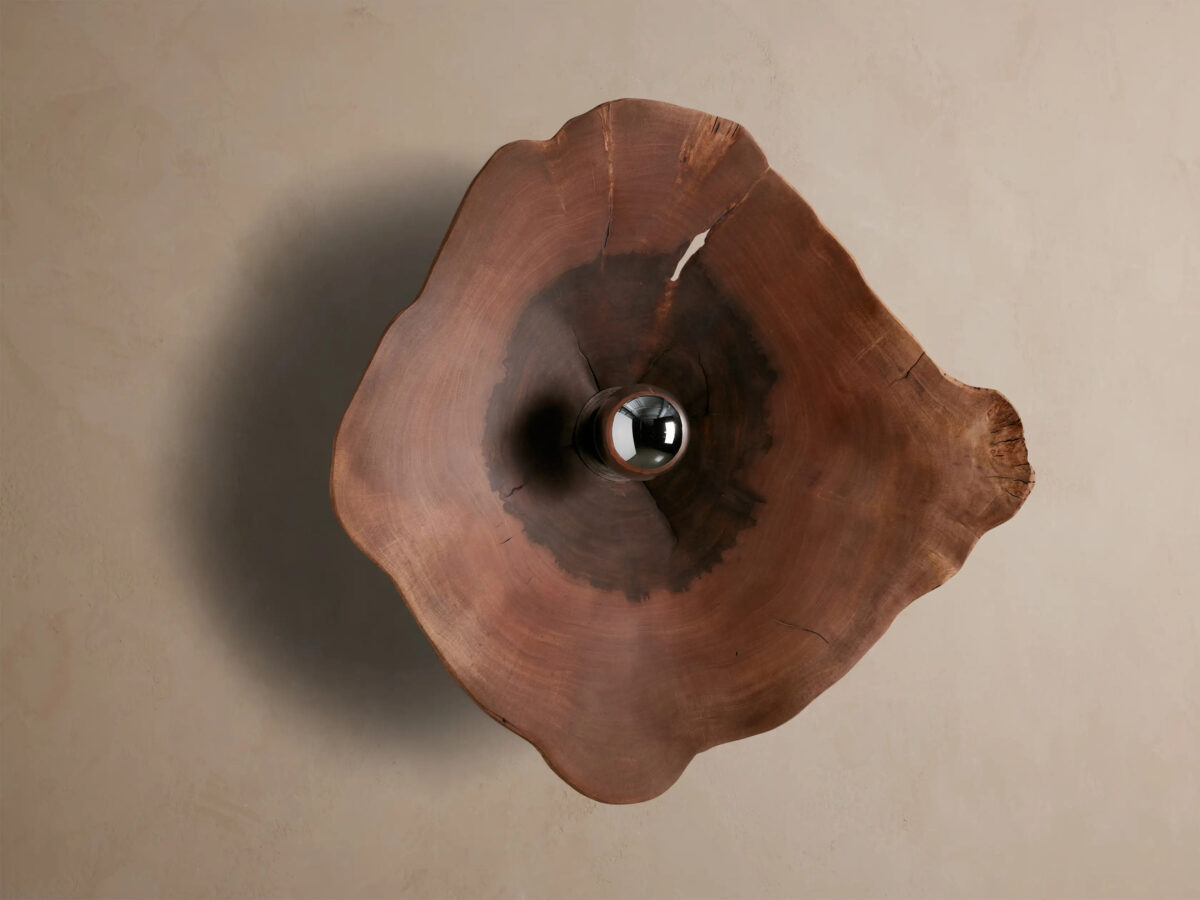 GV Organic Wood Sconce with Natural Milpa Wood Dome - Image 8