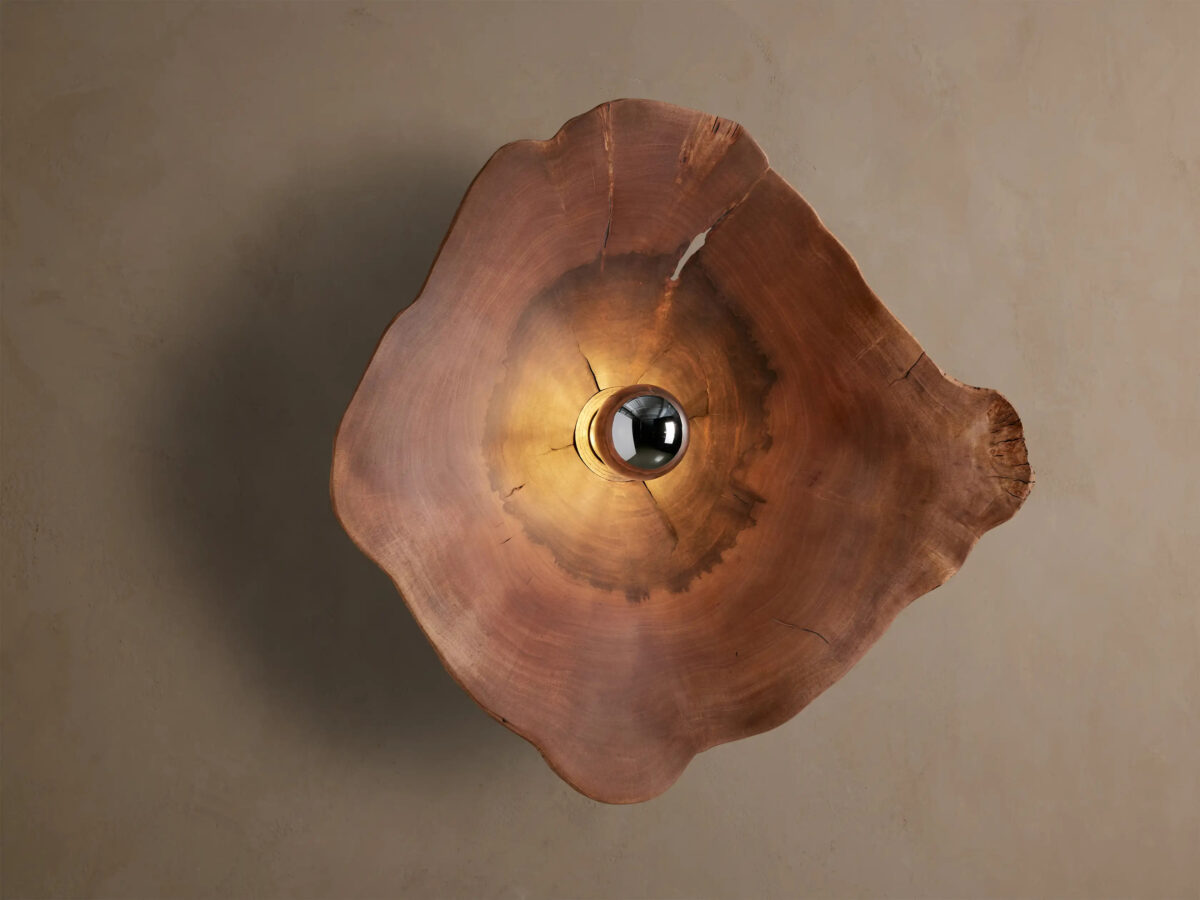 GV Organic Wood Sconce with Natural Milpa Wood Dome - Image 7