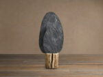 GV Shinto Japandi Slate Lamp with Melina Wood Base - Image 2