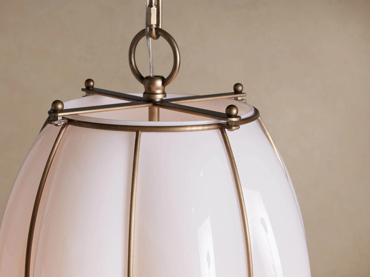 GV Margolis Glass Brass Pendant Light - Image 2
