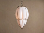 GV Margolis Glass Brass Pendant Light